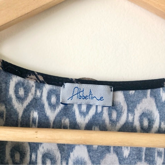 Abbeline navy blue geometric tie dye print romper size XL - Picture 3 of 8